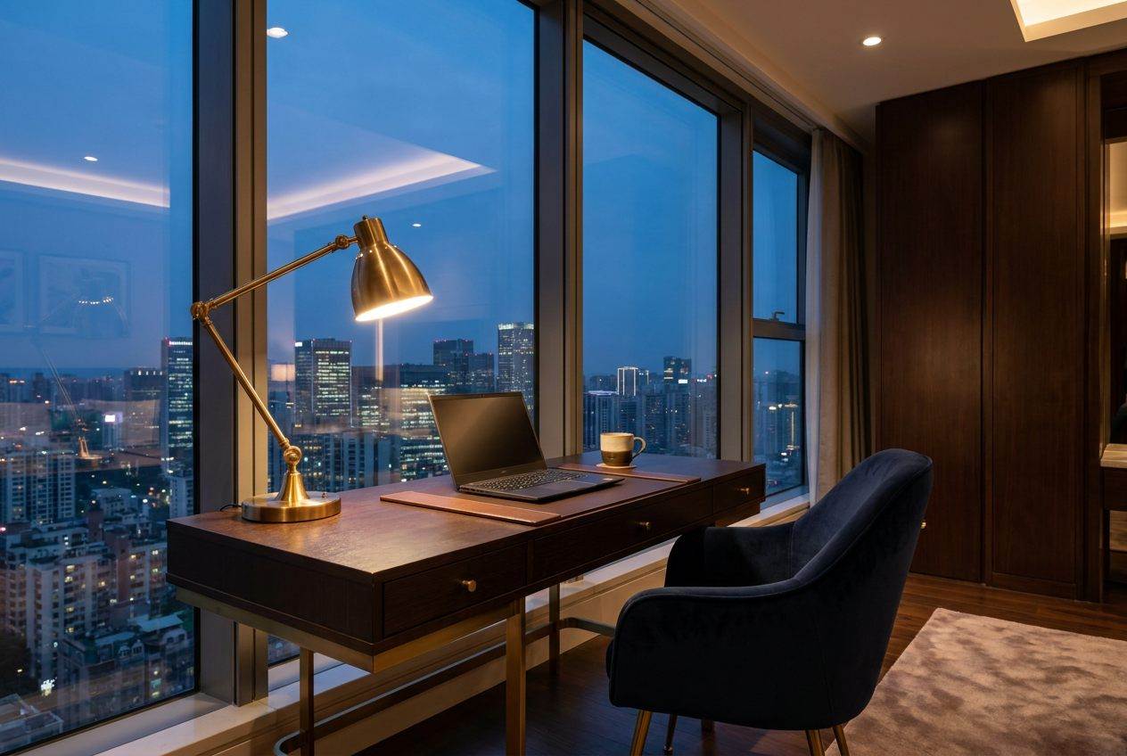 Executive workspace in a Harp corporate residence